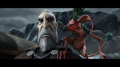 Count Dooku is greeted by Pukk, a not-so-friendly Kowakian monkey-lizard, in “Dooku Captured,” an all-new episode of Star Wars: The Clone Wars premiering at 9 p.m. ET/PT Friday, Jan. 2, on Cartoon Network